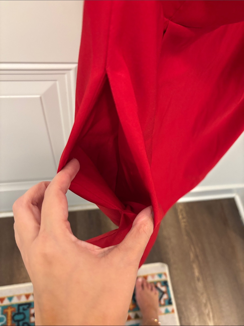 Strapless Red Mini Dress - Picture 3 of 9